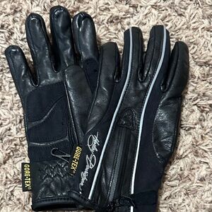 Harley-Davidson Black Gloves with White Stripe